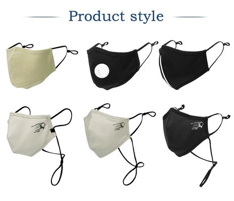 Cuivre réutilisable lavable respirable Ion Fabric Mask Cotton Material 24*14cm