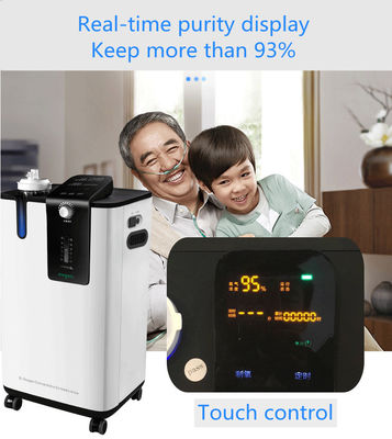 Concentrateur médical de l'oxygène de l'alarme 5lmp de pureté de 96% portatif avec le nébuliseur